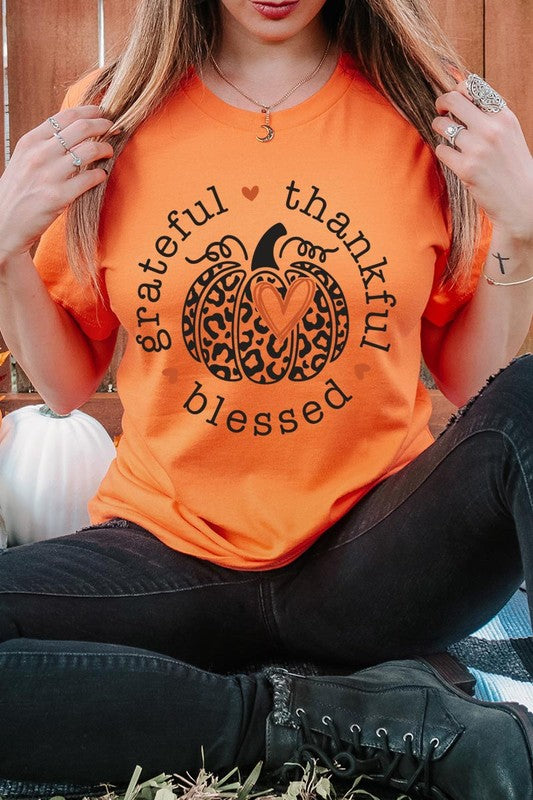Grateful Thankful Blessed | Graphic Tee