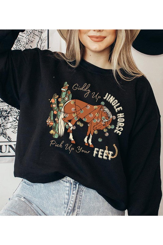 Giddy Up Jingle Horse | Sweatshirt
