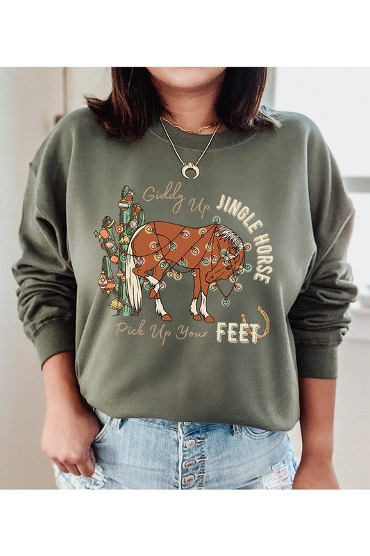 Giddy Up Jingle Horse | Sweatshirt