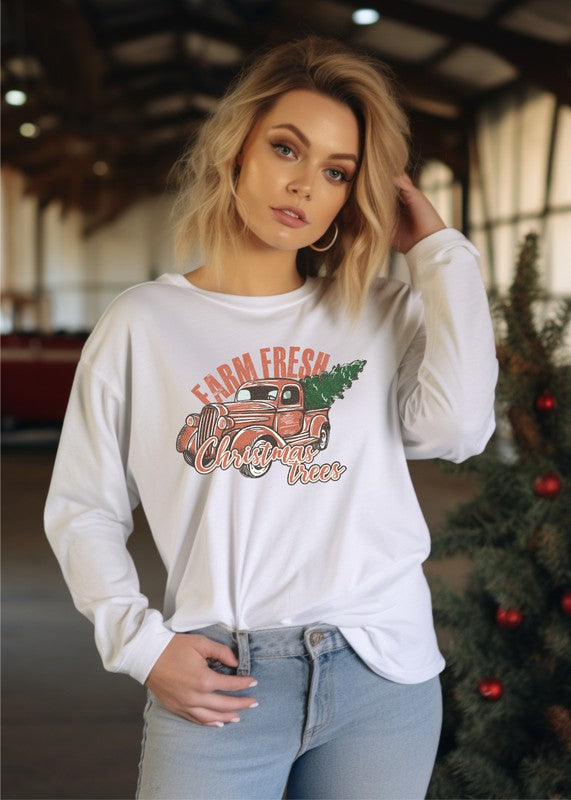 Farm Fresh Christmas Trees | Long Sleeve Tee