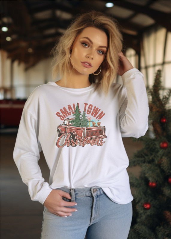 Small Town Christmas | Graphic Long Sleeve Tee
