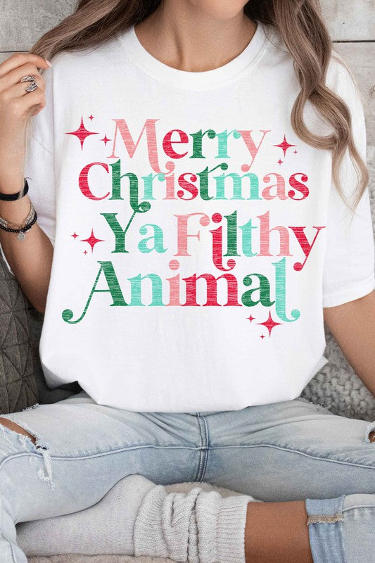 Merry Christmas Ya Filthy Animal | Graphic Tee