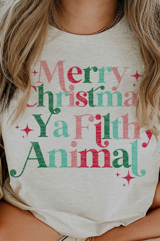 Merry Christmas Ya Filthy Animal | Graphic Tee
