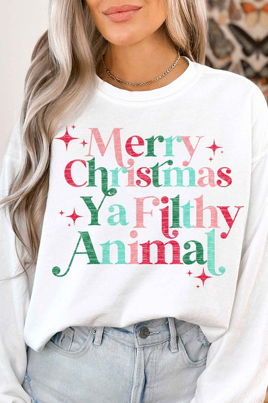 Merry Christmas Ya Filthy Animal | Sweatshirt