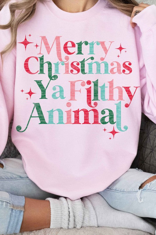 Merry Christmas Ya Filthy Animal | Sweatshirt