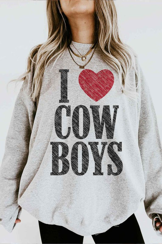 I Heart Cowboys | Sweatshirt