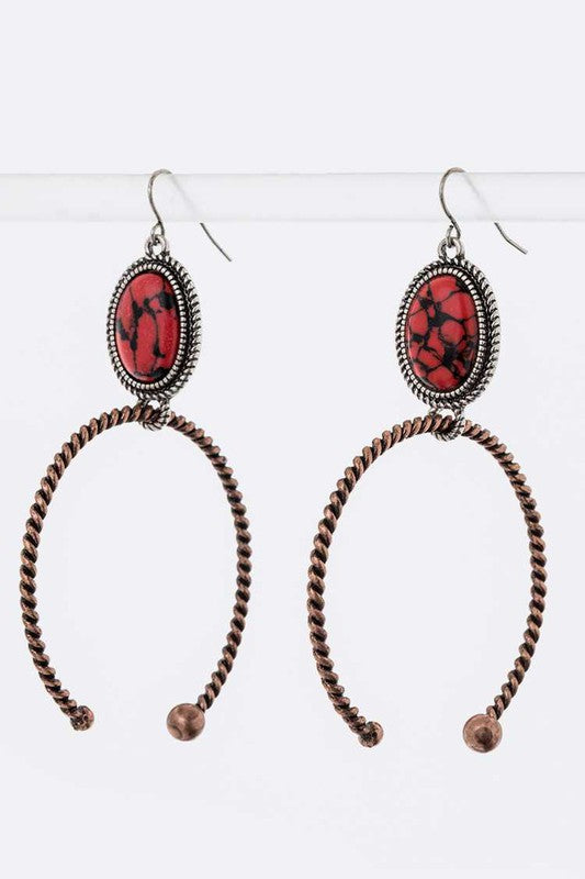 Turquoise Textured Drop | Earrings