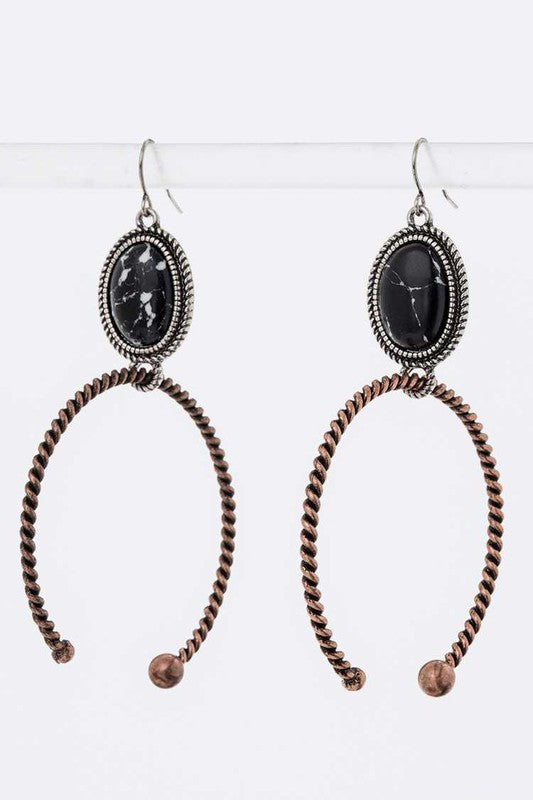 Turquoise Textured Drop | Earrings