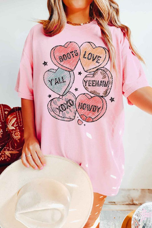 Cowboy Candy Hearts | Graphic Tee