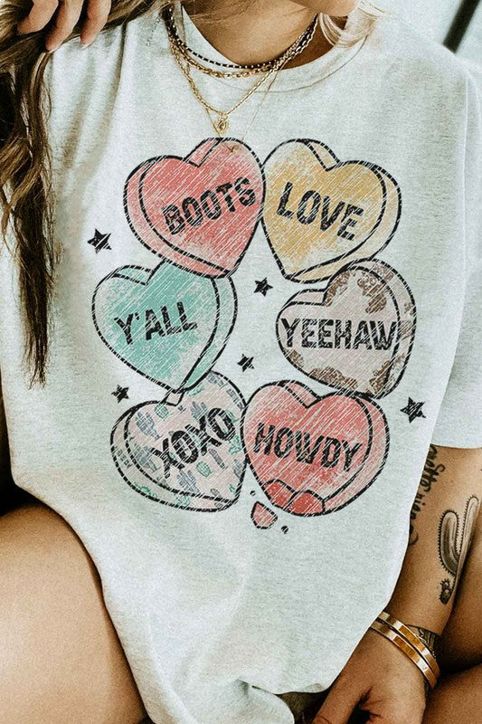Cowboy Candy Hearts | Graphic Tee