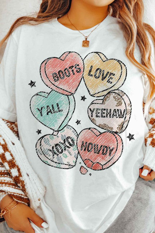 Cowboy Candy Hearts | Graphic Tee