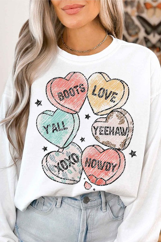 Cowboy Candy Hearts | Sweatshirt