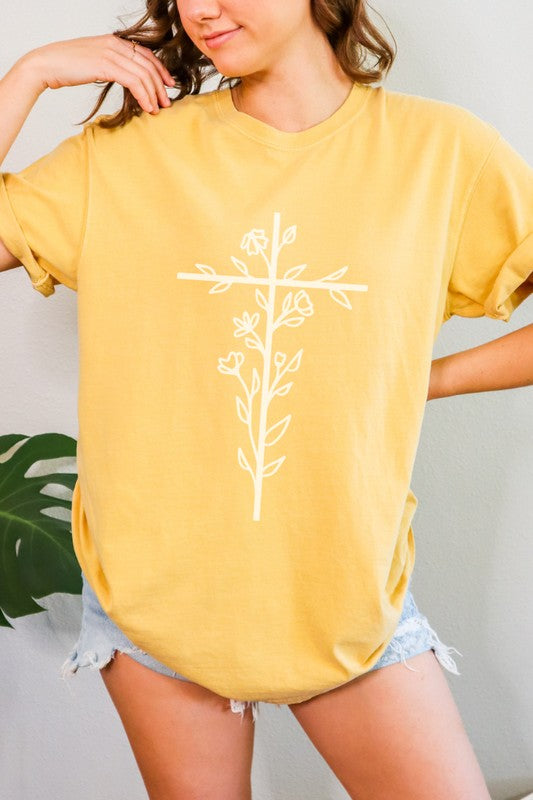 Floral Cross | Graphic Tee