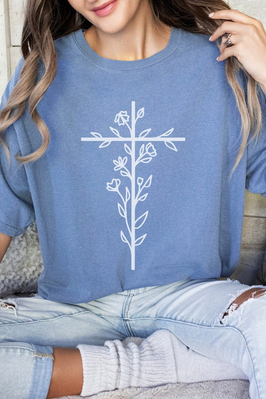 Floral Cross | Graphic Tee
