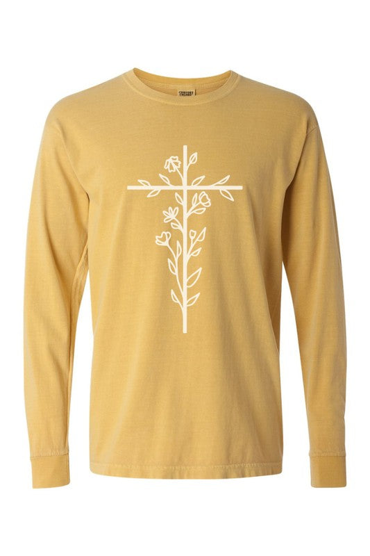 Floral Cross | Long Sleeve Graphic Tee