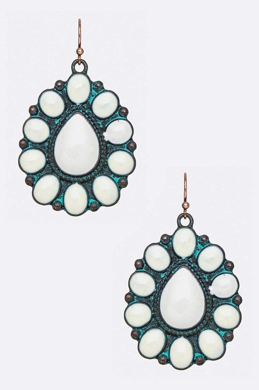 Western Faux Turquoise | Earrings