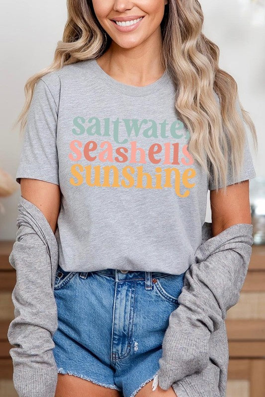 Saltwater Seashells Sunshine | Graphic T-Shirt