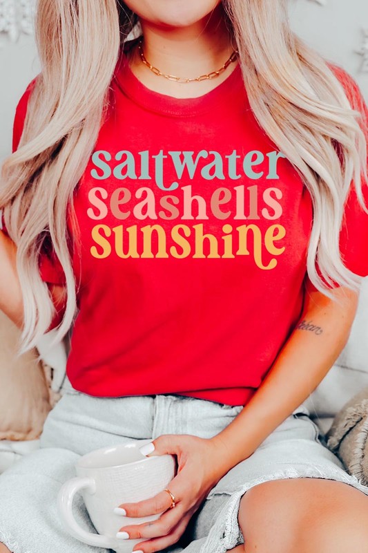Saltwater Seashells Sunshine | Graphic T-Shirt