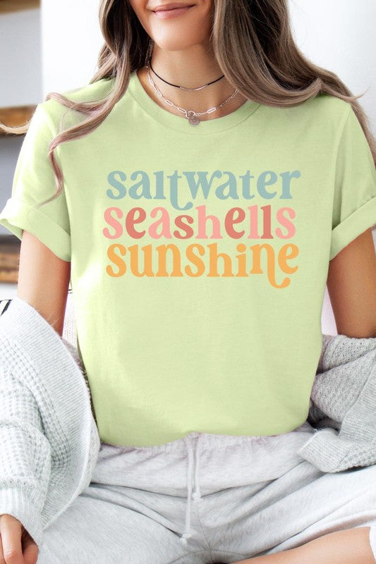 Saltwater Seashells Sunshine | Graphic T-Shirt