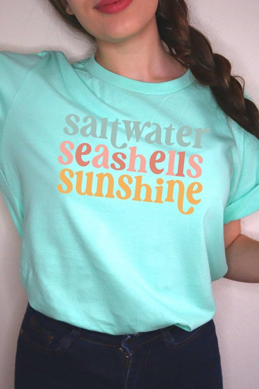 Saltwater Seashells Sunshine | Graphic T-Shirt
