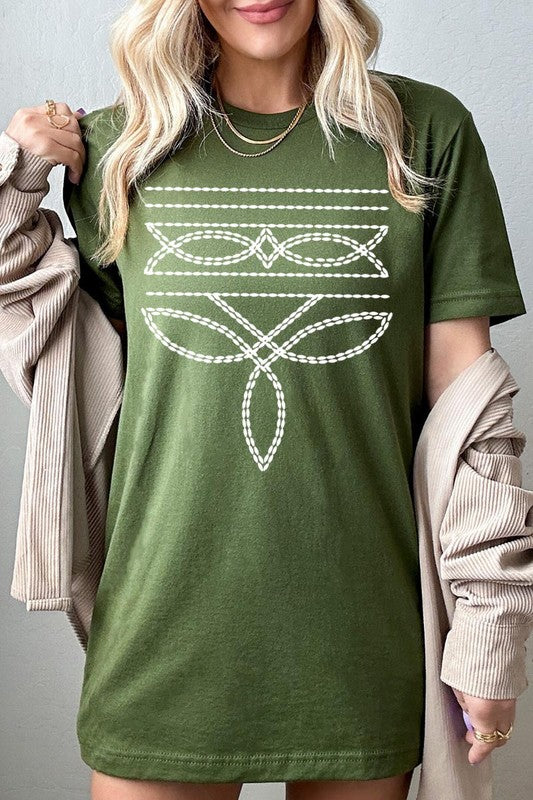 Western Boot Stitch | Graphic T-Shirt