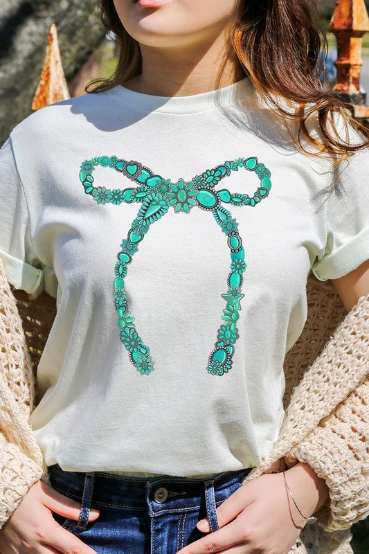 Turquoise Bow | Graphic T-Shirt