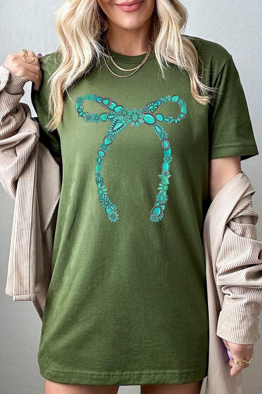 Turquoise Bow | Graphic T-Shirt