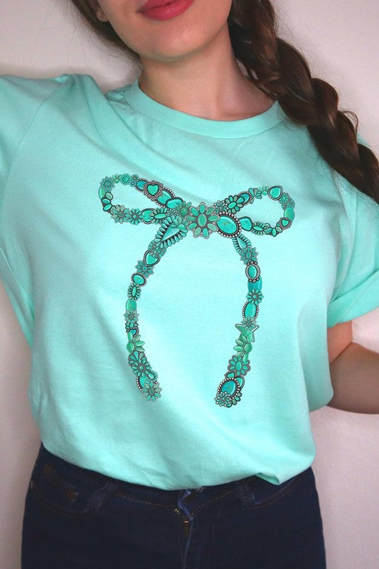 Turquoise Bow | Graphic T-Shirt