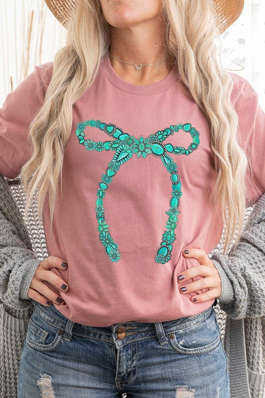Turquoise Bow | Graphic T-Shirt