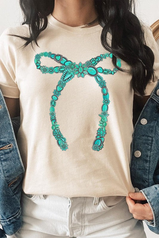Turquoise Bow | Graphic T-Shirt