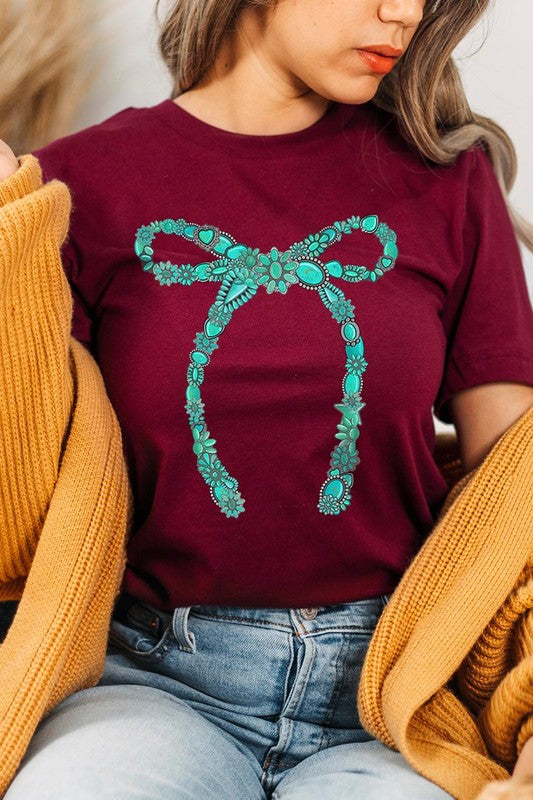Turquoise Bow | Graphic T-Shirt