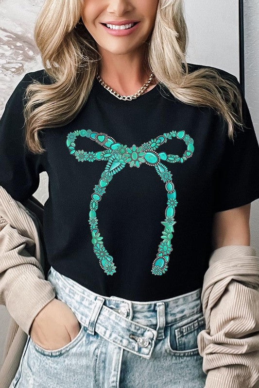 Turquoise Bow | Graphic T-Shirt