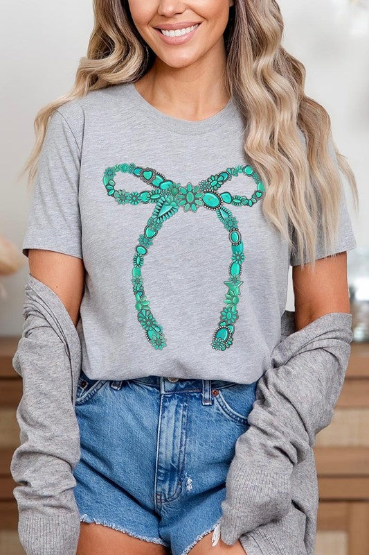 Turquoise Bow | Graphic T-Shirt