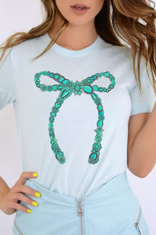 Turquoise Bow | Graphic T-Shirt