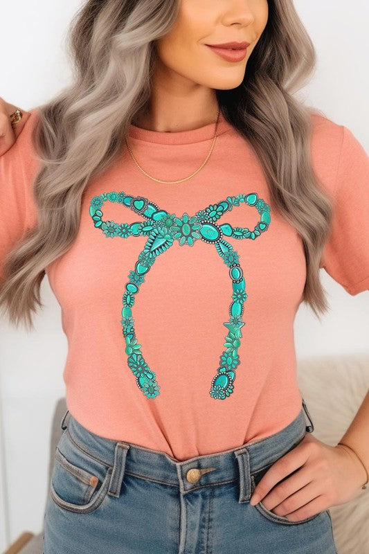 Turquoise Bow | Graphic T-Shirt