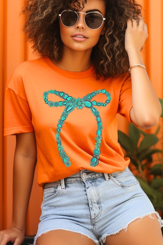 Turquoise Bow | Graphic T-Shirt