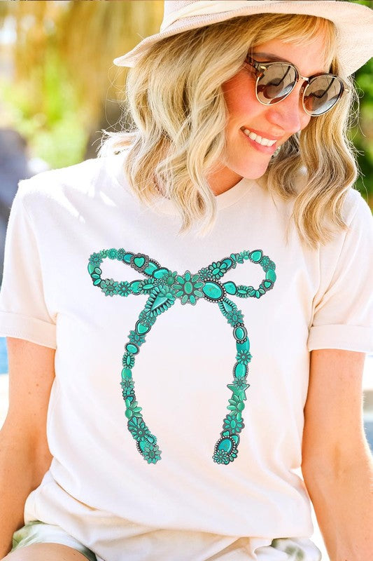 Turquoise Bow | Graphic T-Shirt