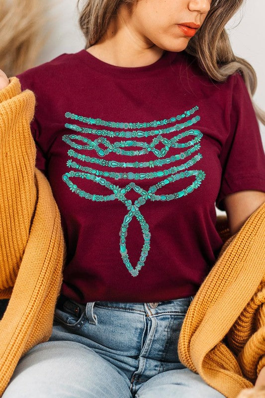 Turquoise Stone Boot Stitch | Graphic T-Shirt