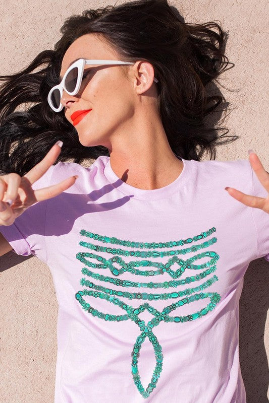Turquoise Stone Boot Stitch | Graphic T-Shirt
