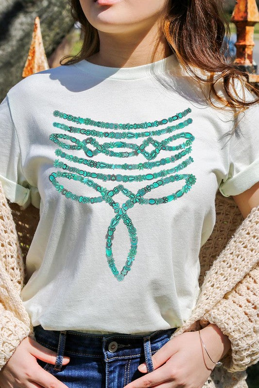 Turquoise Stone Boot Stitch | Graphic T-Shirt