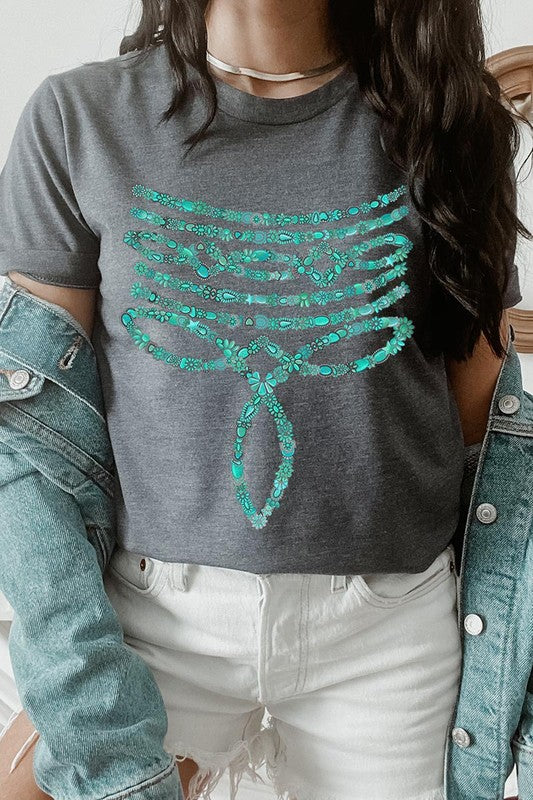 Turquoise Stone Boot Stitch | Graphic T-Shirt