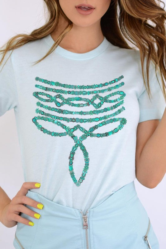 Turquoise Stone Boot Stitch | Graphic T-Shirt