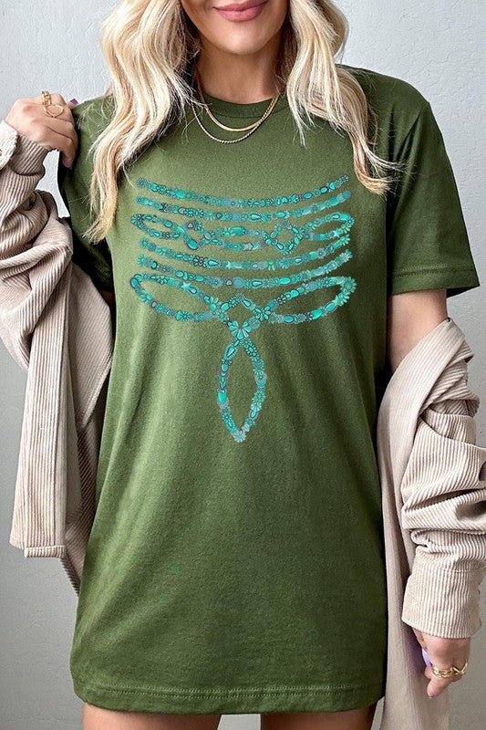 Turquoise Stone Boot Stitch | Graphic T-Shirt