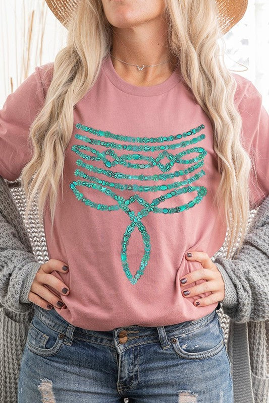 Turquoise Stone Boot Stitch | Graphic T-Shirt