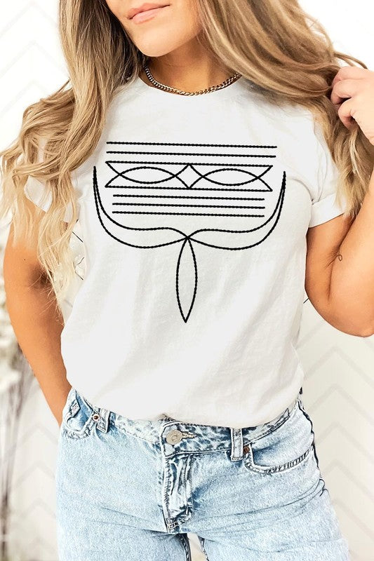 Western Boot Stitch | Graphic T Shirt