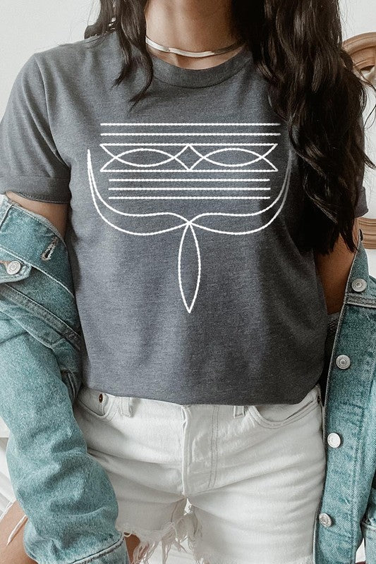 Western Boot Stitch | Graphic T Shirt