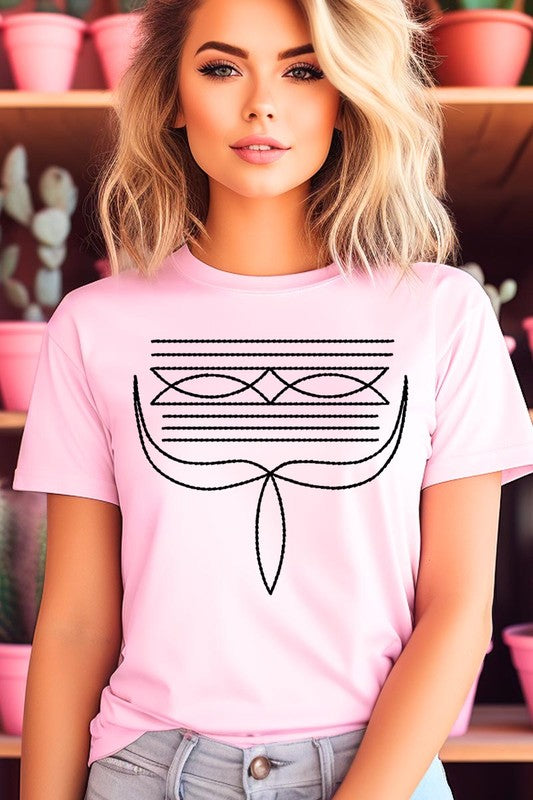 Western Boot Stitch | Graphic T Shirt