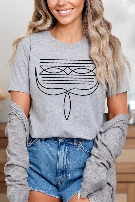 Western Boot Stitch | Graphic T Shirt