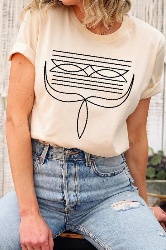 Western Boot Stitch | Graphic T Shirt