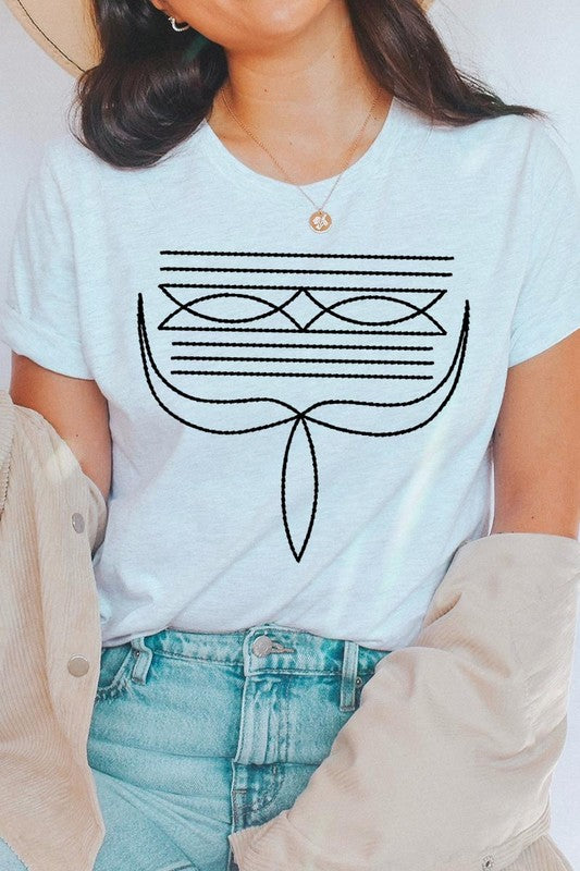 Western Boot Stitch | Graphic T Shirt